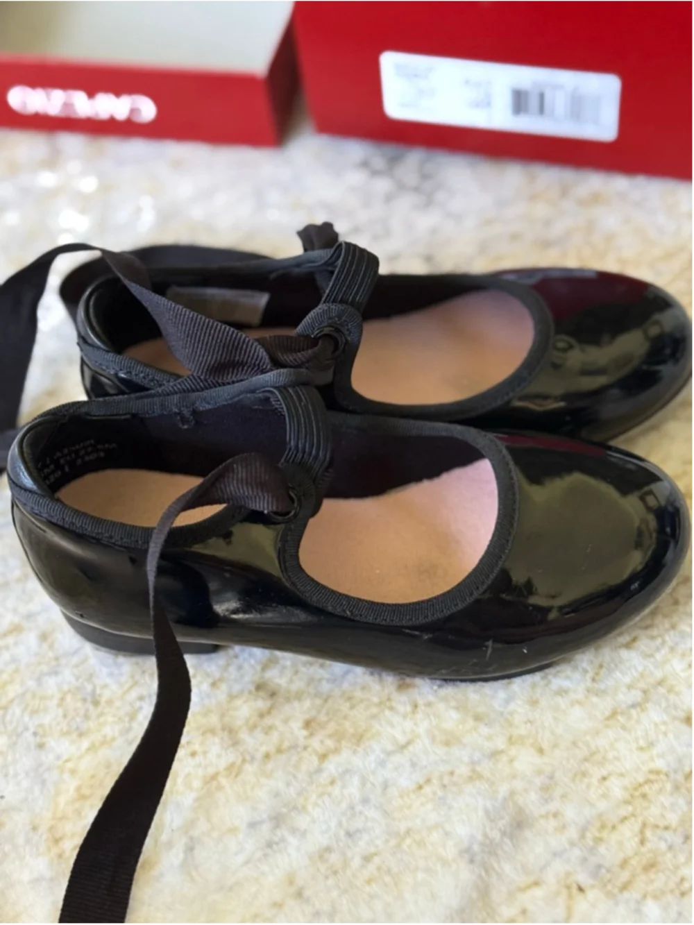 Eurotard Euphonix Black Tap Shoes Girls Size 10.5M EU 27.5